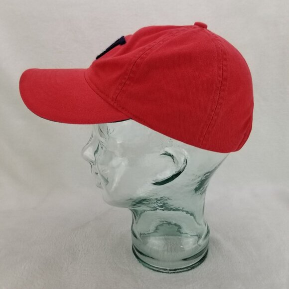 ✅Caterpillar CAT Authentic Baseball Cap Red Raised Black Logo Adjustable OSFA - Picture 8 of 11